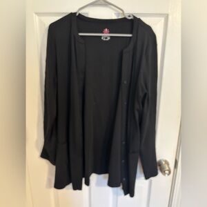 Isaac Mizrahi Black Button-Up Cardigan - Large